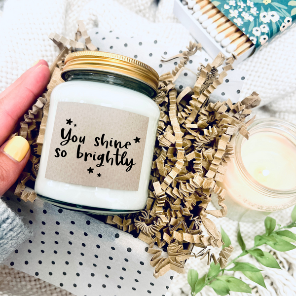 Scented Soy Wax Candle - You shine so brightly