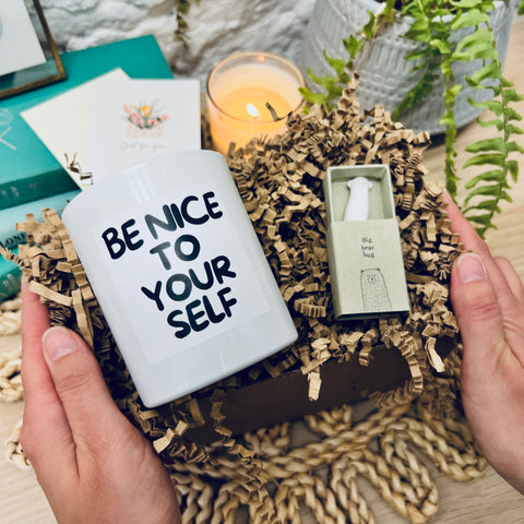 Be Nice To Yourself Candle, Keepsake and Gift Note
