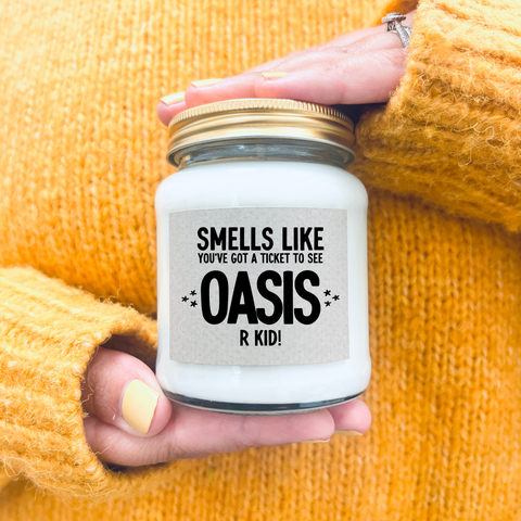 Oasis Gig Ticket Surprise Reveal Candle