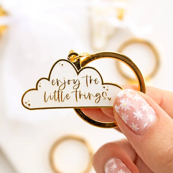 Enjoy the little things keyring