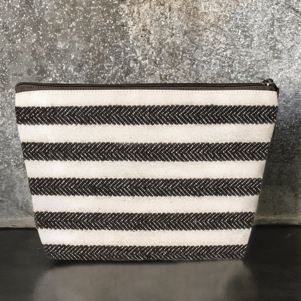 Wide Striped Cosmetic Bag