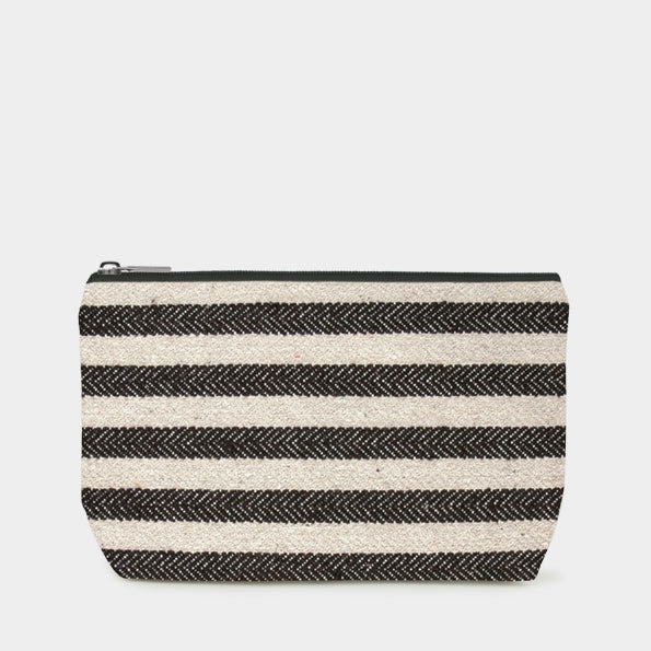 Wide Striped Cosmetic Bag